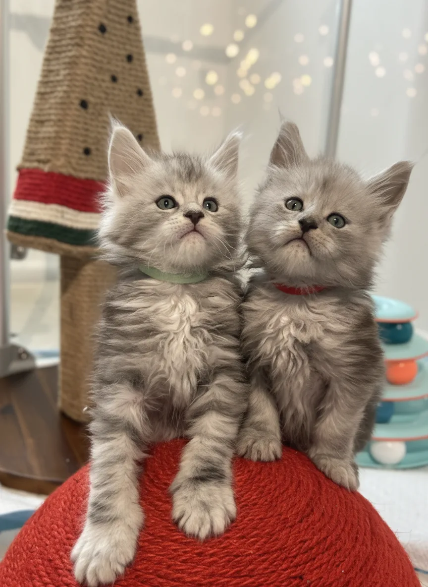 European Maine Coon kittens available in Atlanta from Chatlerie Illinois